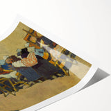 Abstract Market Scene - Modern Wall Art in Minimalist Contemporary Style