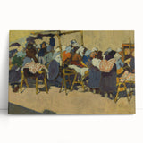 Abstract Market Scene - Modern Wall Art in Minimalist Contemporary Style