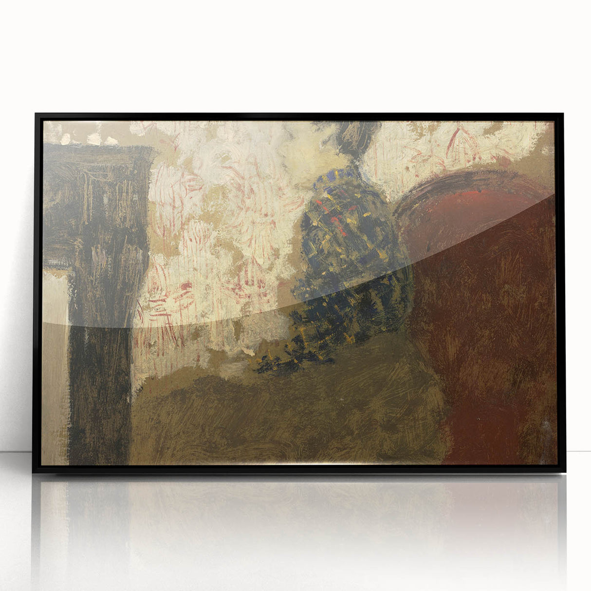 Modern Abstract Portrait - Woman Sitting by the Fireside Wall Art