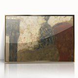 Modern Abstract Portrait - Woman Sitting by the Fireside Wall Art