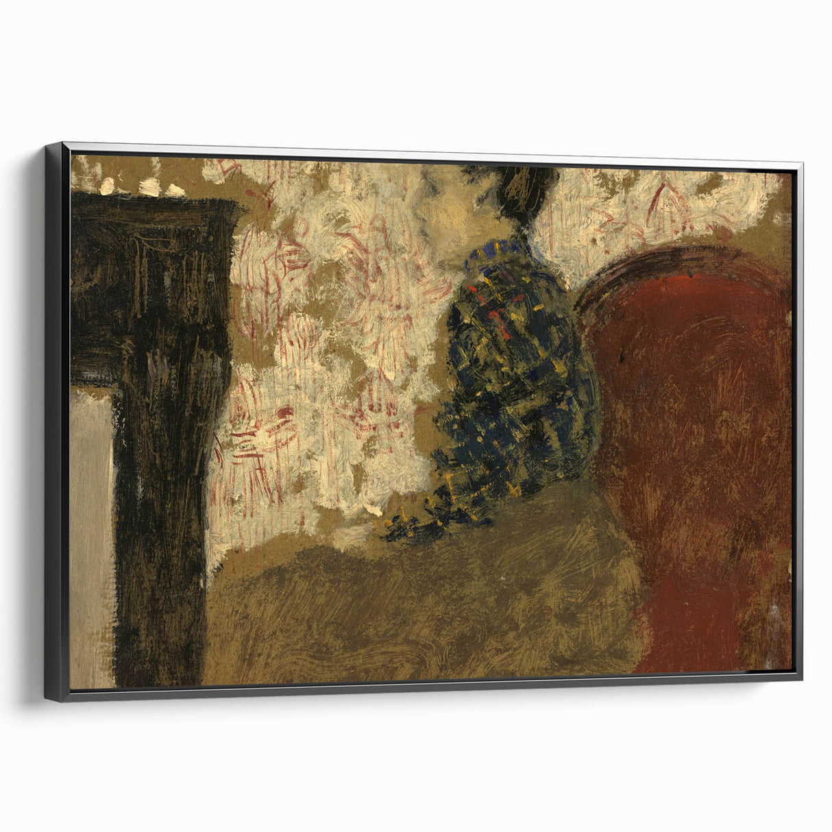 Modern Abstract Portrait - Woman Sitting by the Fireside Wall Art