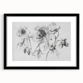 Black & White Floral Living Room Wall Art - Modern Canvas Prints