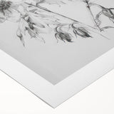 Black & White Floral Living Room Wall Art - Modern Canvas Prints