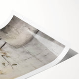 Abstract floral wall art print showcasing vibrant colors like teal, pink, and gold on a textured background, perfect for modern home decor.