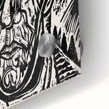 Expressionist Art - Monochrome Landscape Portrait in Bold Design