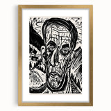 Expressionist Art - Monochrome Landscape Portrait in Bold Design