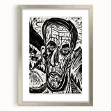 Expressionist Art - Monochrome Landscape Portrait in Bold Design