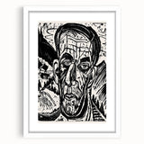 Expressionist Art - Monochrome Landscape Portrait in Bold Design