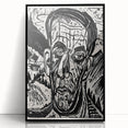 Expressionist Art - Monochrome Landscape Portrait in Bold Design