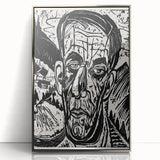 Expressionist Art - Monochrome Landscape Portrait in Bold Design