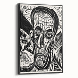 Expressionist Art - Monochrome Landscape Portrait in Bold Design