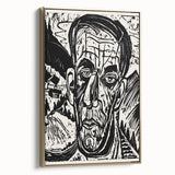 Expressionist Art - Monochrome Landscape Portrait in Bold Design