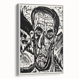 Expressionist Art - Monochrome Landscape Portrait in Bold Design