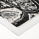 Expressionist Art - Monochrome Landscape Portrait in Bold Design