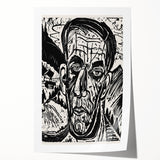 Expressionist Art - Monochrome Landscape Portrait in Bold Design