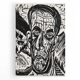 Expressionist Art - Monochrome Landscape Portrait in Bold Design