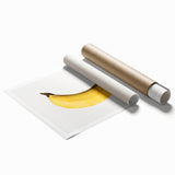 Extra large rolled print featuring an array of vibrant tropical fruits on a light background.