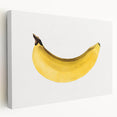 Large art depicting assorted fruits in bright colors on stretched canvas, suitable for kitchen wall decor.