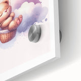 Dreamy Teddy with Balloon Print - Girls Bedroom Wall Art