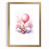 Dreamy Teddy with Balloon Print - Girls Bedroom Wall Art