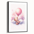Dreamy Teddy with Balloon Print - Girls Bedroom Wall Art