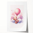 Dreamy Teddy with Balloon Print - Girls Bedroom Wall Art
