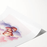 Dreamy Teddy with Balloon Print - Girls Bedroom Wall Art