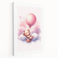 Dreamy Teddy with Balloon Print - Girls Bedroom Wall Art