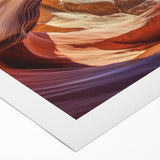 Landscape canvas print showcasing vibrant canyons in rich earth tones, rolled for easy shipping and storage, ideal for home decor enthusiasts seeking nature-inspired art.
