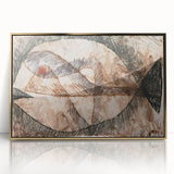 Abstract Fish Modern Wall Art - Contemporary Minimalist Decor Accent