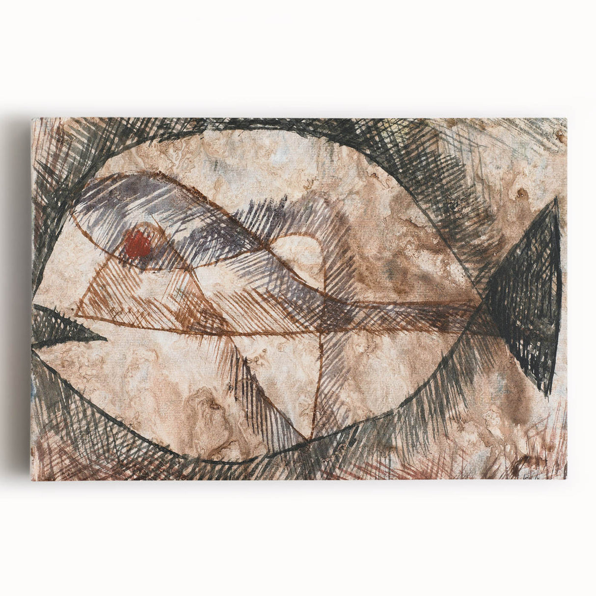 Abstract Fish Modern Wall Art - Contemporary Minimalist Decor Accent