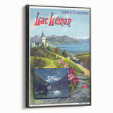 Retro Switzerland Travel Poster – Vintage Lake Geneva Scenic Art