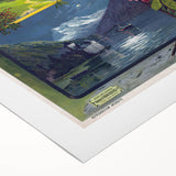 Retro Switzerland Travel Poster – Vintage Lake Geneva Scenic Art