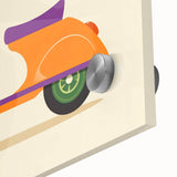 Retro Scooter Boys Wall Art – Fun Kids Room Decor Print