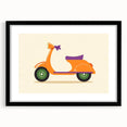 Retro Scooter Boys Wall Art – Fun Kids Room Decor Print