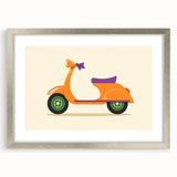 Retro Scooter Boys Wall Art – Fun Kids Room Decor Print