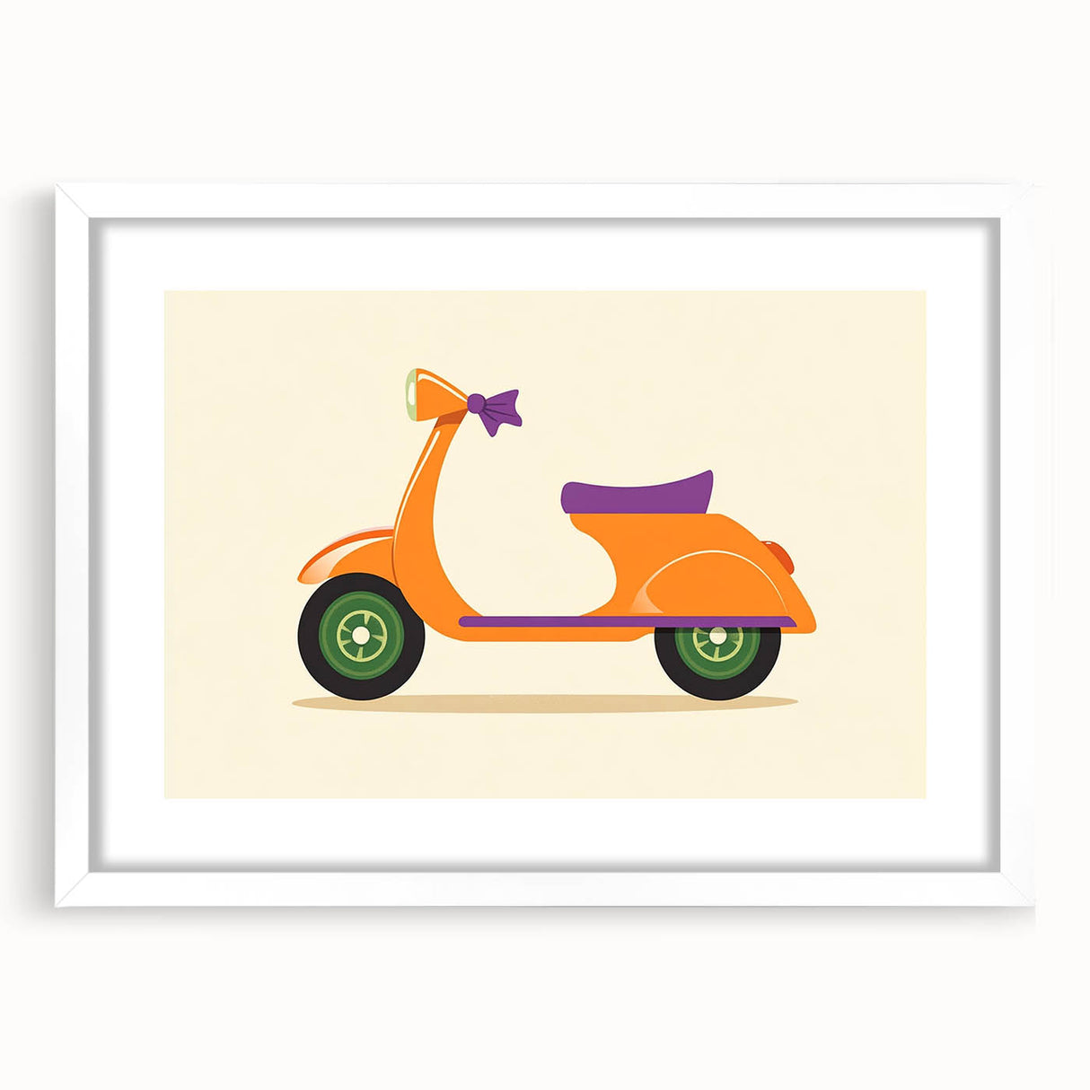 Retro Scooter Boys Wall Art – Fun Kids Room Decor Print