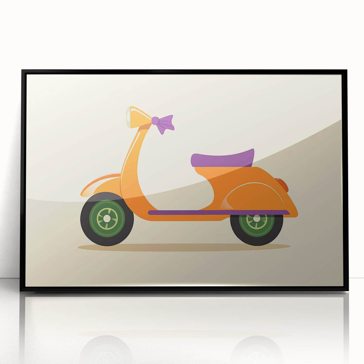 Retro Scooter Boys Wall Art – Fun Kids Room Decor Print