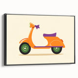 Retro Scooter Boys Wall Art – Fun Kids Room Decor Print