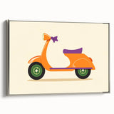 Retro Scooter Boys Wall Art – Fun Kids Room Decor Print