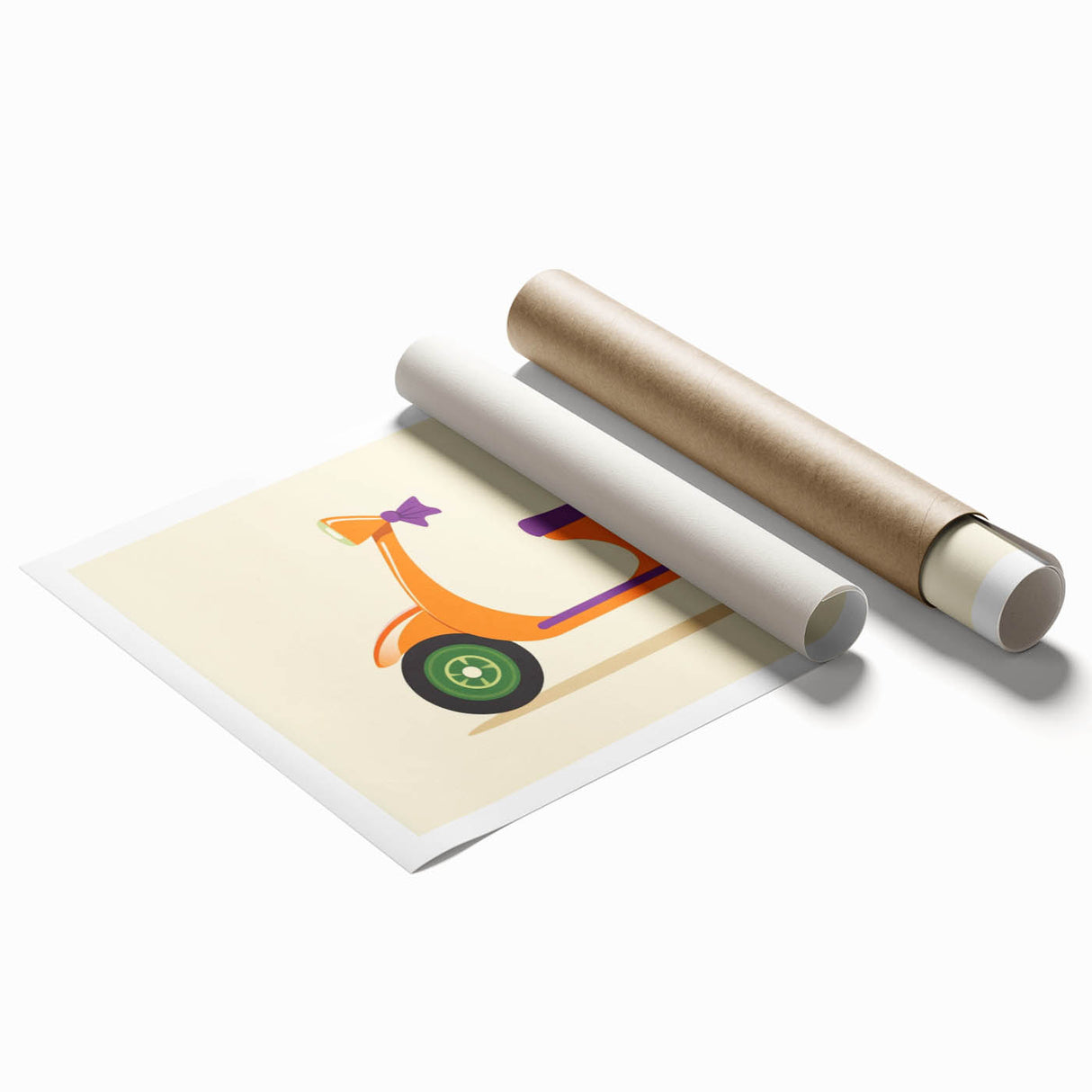 Retro Scooter Boys Wall Art – Fun Kids Room Decor Print