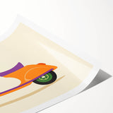 Retro Scooter Boys Wall Art – Fun Kids Room Decor Print