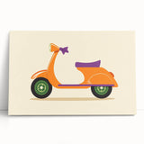 Retro Scooter Boys Wall Art – Fun Kids Room Decor Print