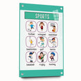 Numbers and Shapes Wall Art - Kids Sports Learning Poster
