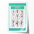 Numbers and Shapes Wall Art - Kids Sports Learning Poster