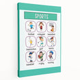 Numbers and Shapes Wall Art - Kids Sports Learning Poster