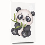 Cute Panda Nursery Wall Art – Baby Room & Kids Bamboo Decor Print