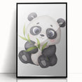 Cute Panda Nursery Wall Art – Baby Room & Kids Bamboo Decor Print
