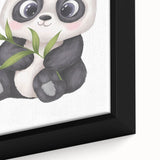 Cute Panda Nursery Wall Art – Baby Room & Kids Bamboo Decor Print