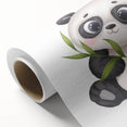 Cute Panda Nursery Wall Art – Baby Room & Kids Bamboo Decor Print